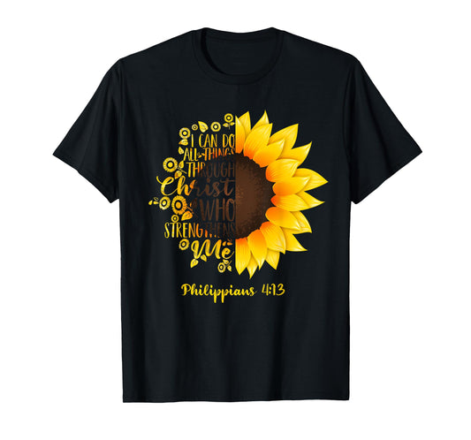 Cute Christian Sunflower Gift | Best Religious Women Moms T-Shirt