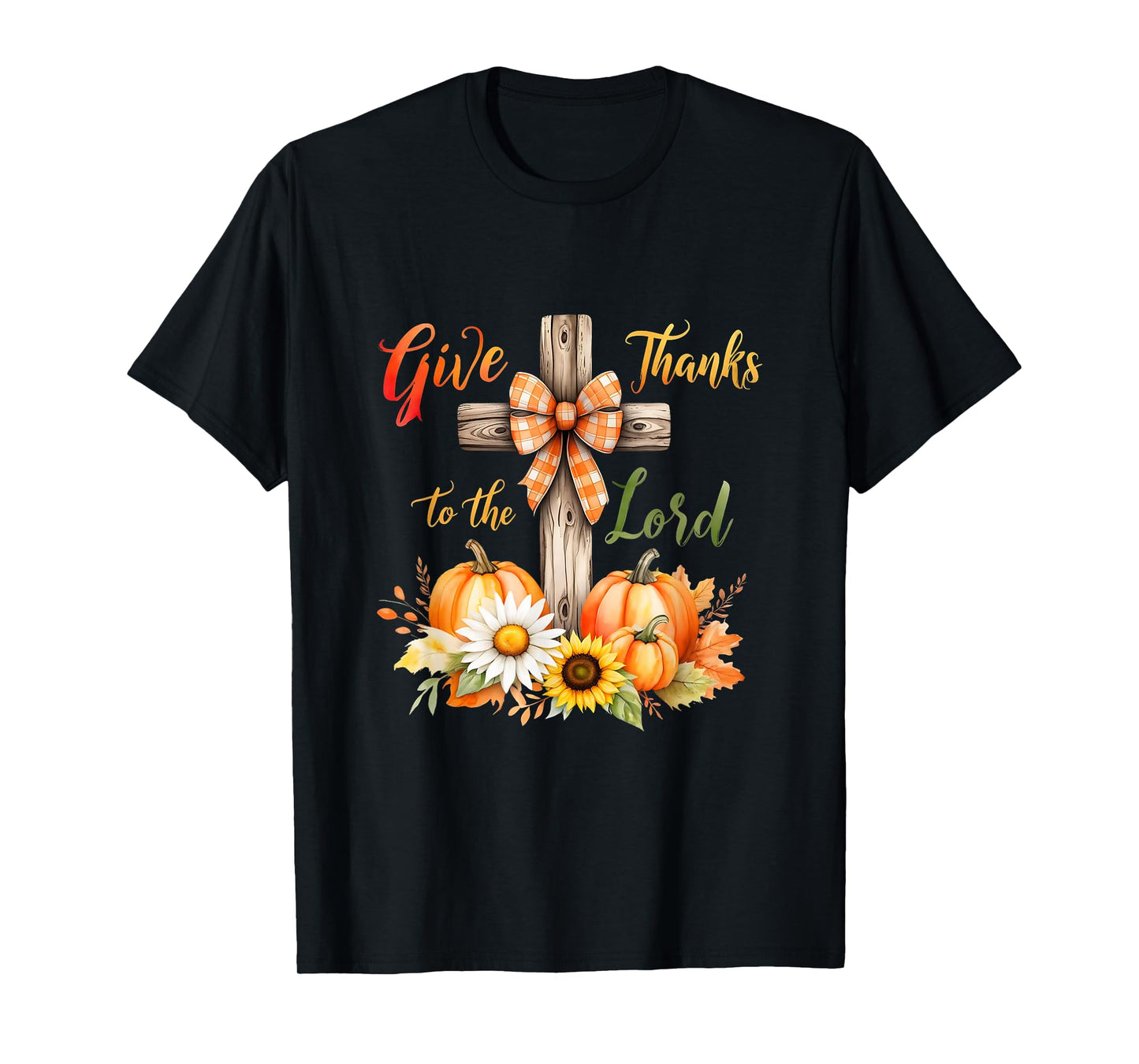 Thanksgiving Coquette Give Thanks to The Lord Fall Pumpkin T-Shirt