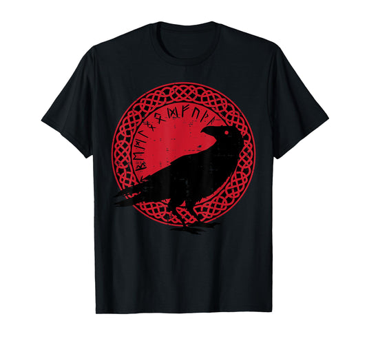 Viking Raven Celtic Circle Norse Mythology Men Women Kids T-Shirt
