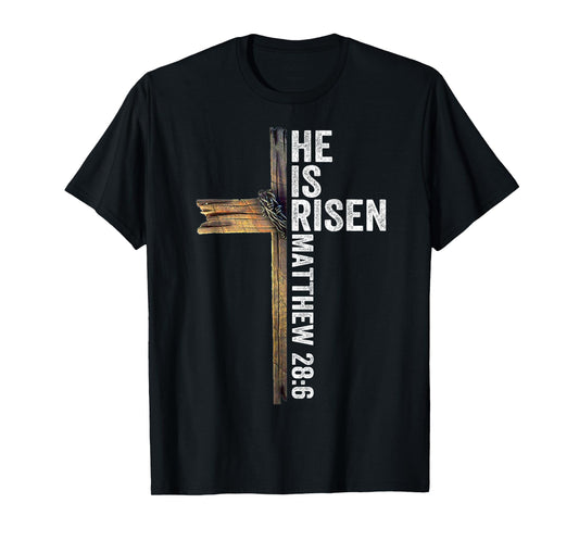 Easter Christian He Is Risen Sun Resurrection Men Women Kids T-Shirt
