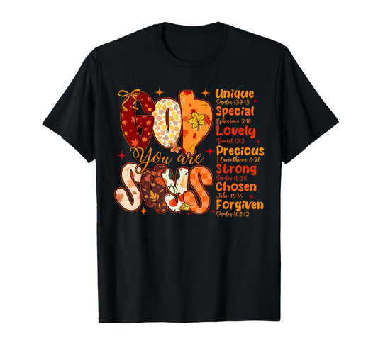 God Says You are Fall Vibes Autumn Religious Christian Women T-Shirt