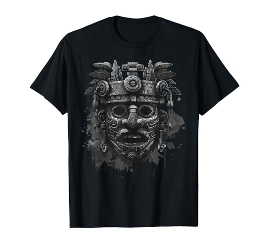 Aztec God Aztec Culture Mayan Indigenous Tlaloc Statue T-Shirt