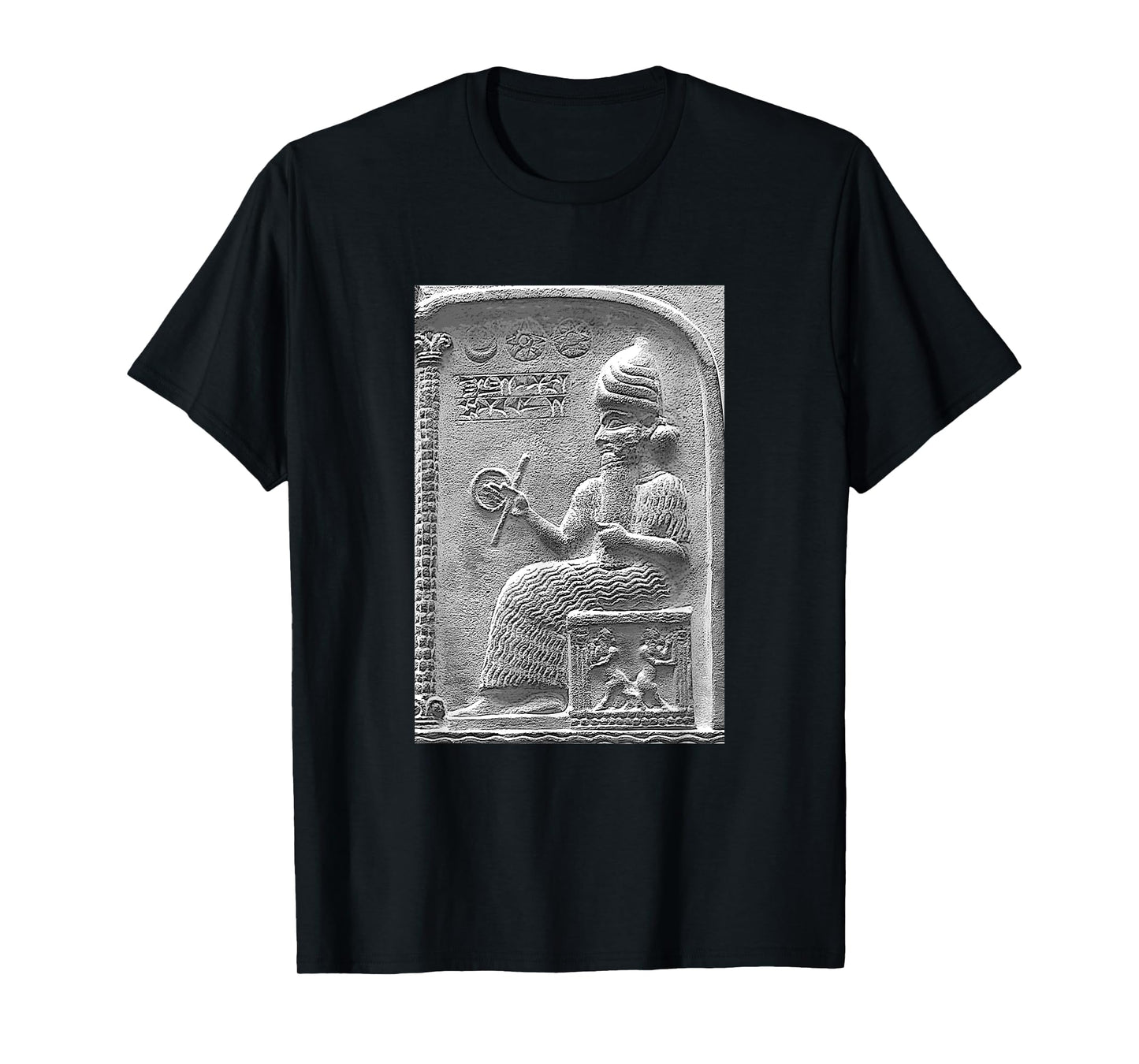 Shamash Sun God Babylonian Annunaki Mesopotamian Antique Art T-Shirt
