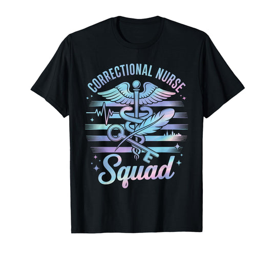 Correctional Nurse American Flag Corrections Nursing Squad T-Shirt