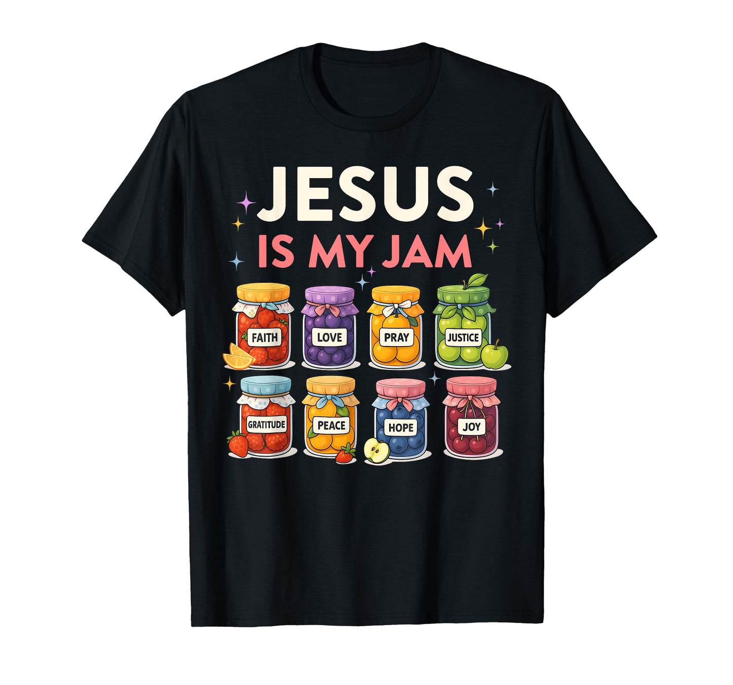 Jesus Is My Jam Cute Faith Fruit Christian Mom Women T-Shirt