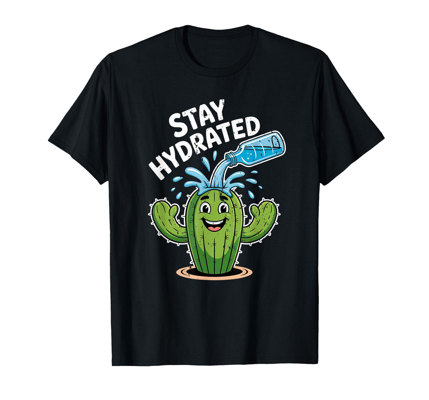 Stay Hydrated Funny Kawaii Cactus Water Reminder Cute Plant T-Shirt