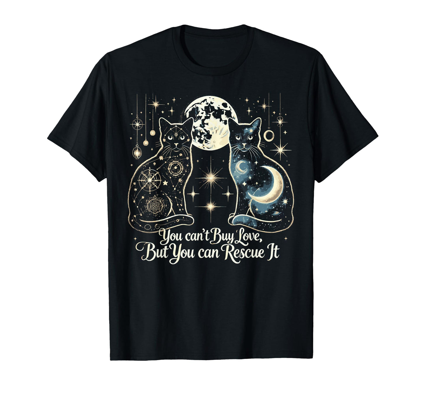 Cat Rescue Sayings for Feral Kitten Animal Rescuer T-Shirt for Men Women