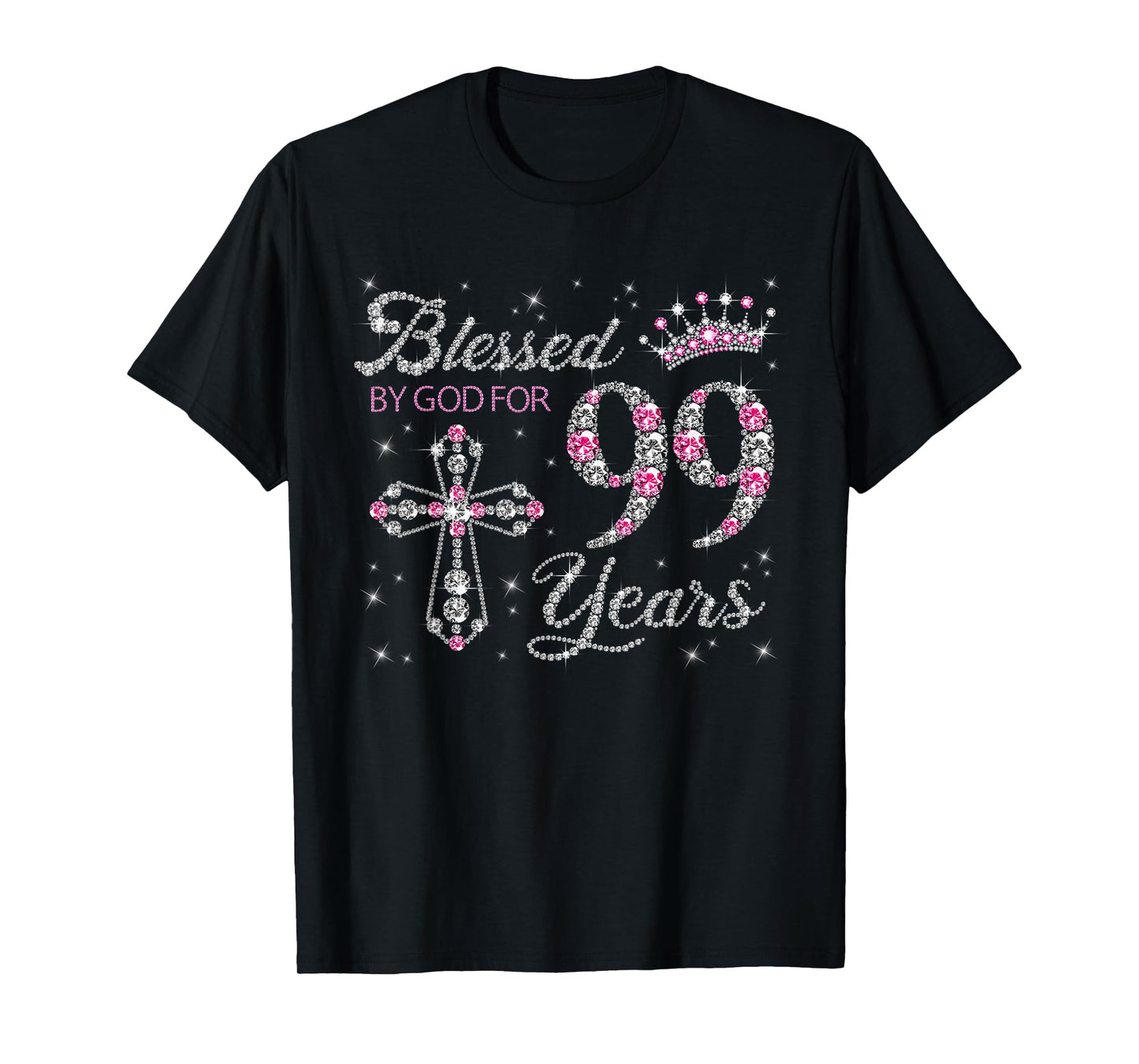 Blessed by God For 99 Years Old 99th Birthday Gift For Women T-Shirt