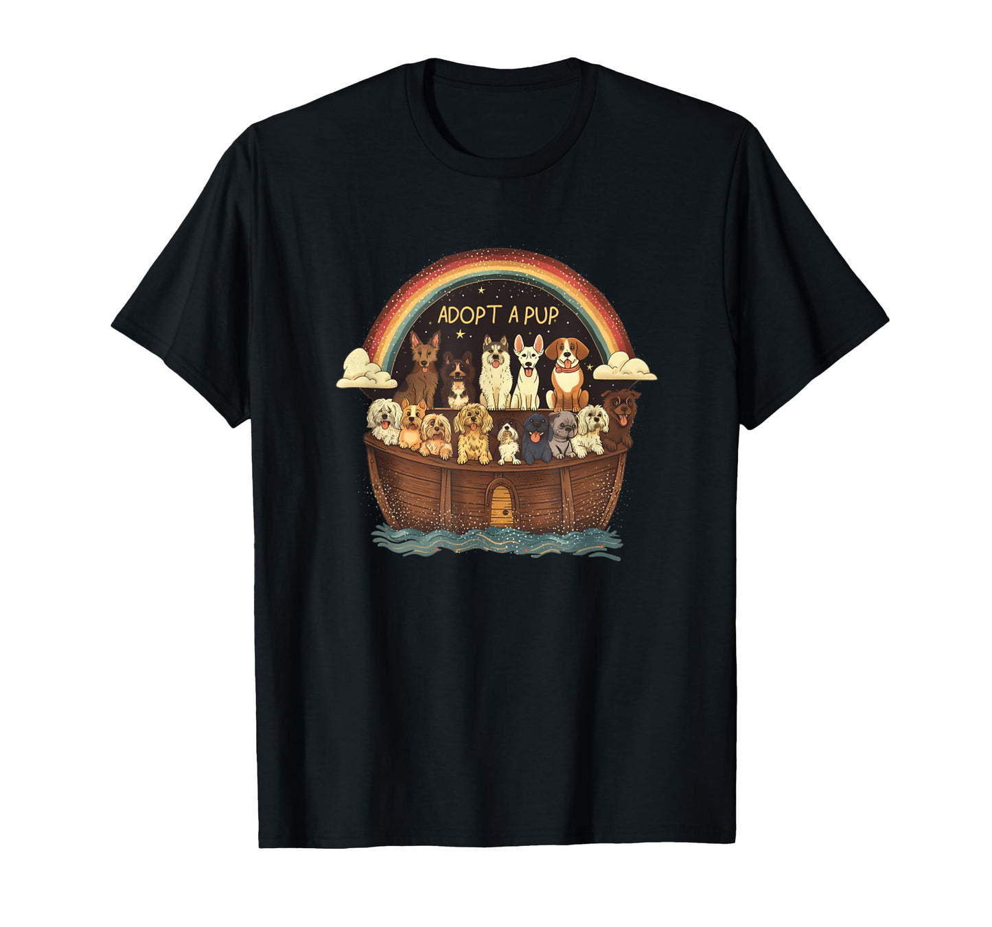 Noah's Ark Dogs Breeds Religious Christian Dog Lover Bible Men Women T-Shirt