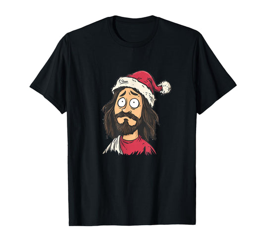 Believer Jesus Christ with Santa Claus Hat Costume T-Shirt