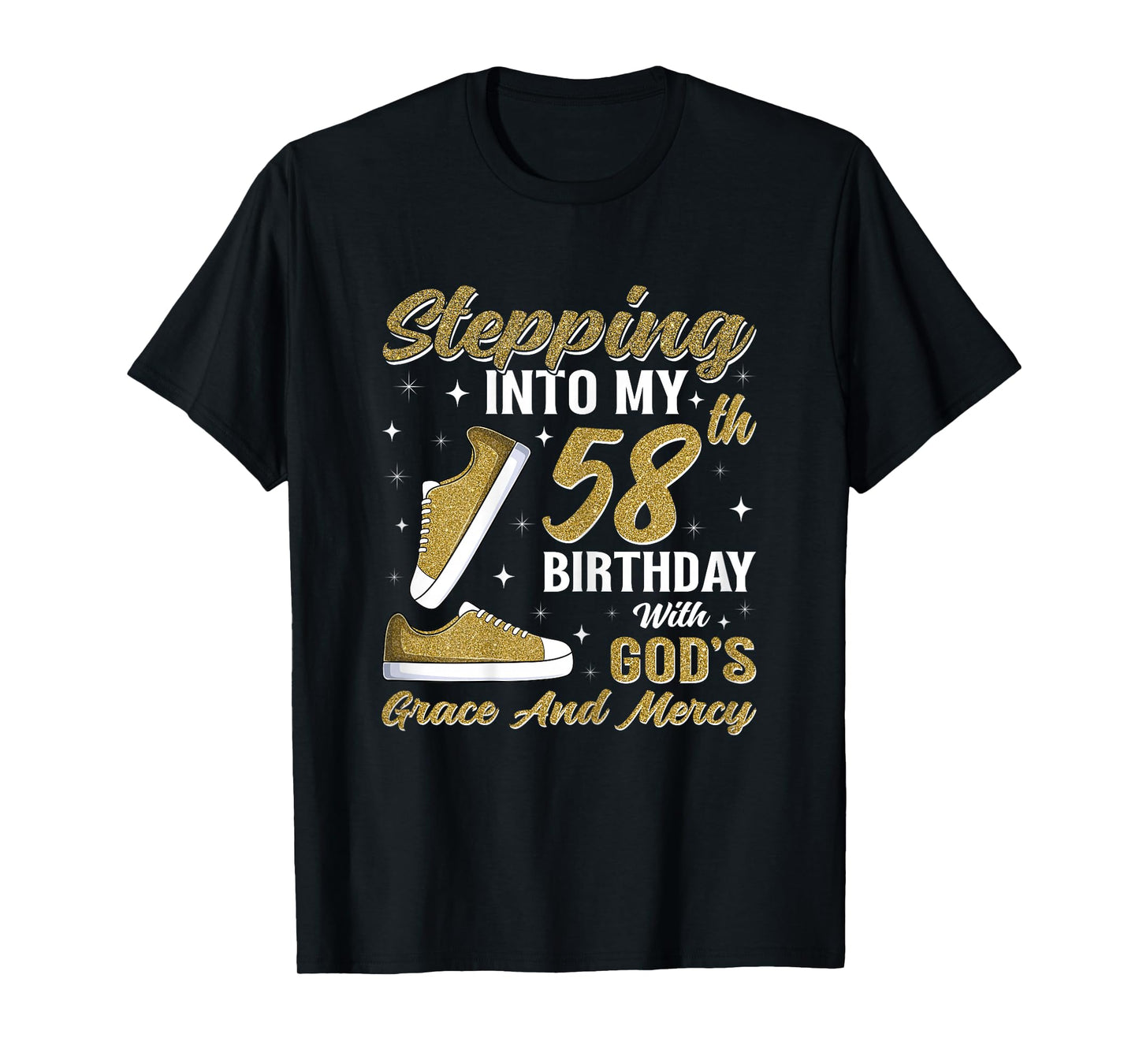 Stepping Into My 58th Birthday with God's Grace 58 Years Old T-Shirt