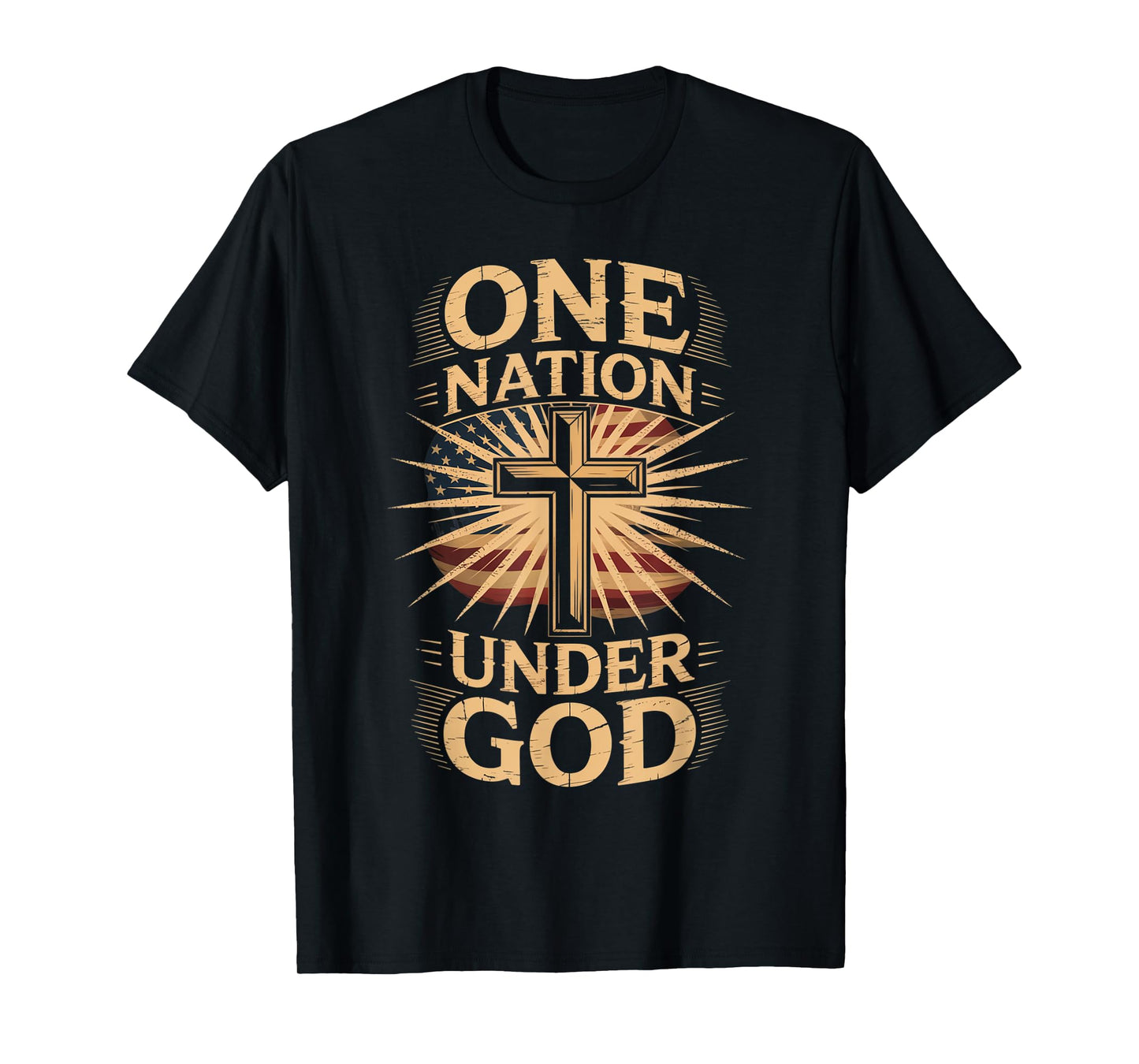 One Nation Under God July 4th Christian Patriotic T-Shirt