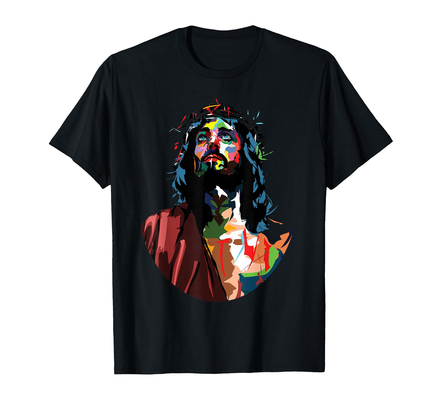 Vintage God King Jesus Christ Sweet Face Image T-Shirt