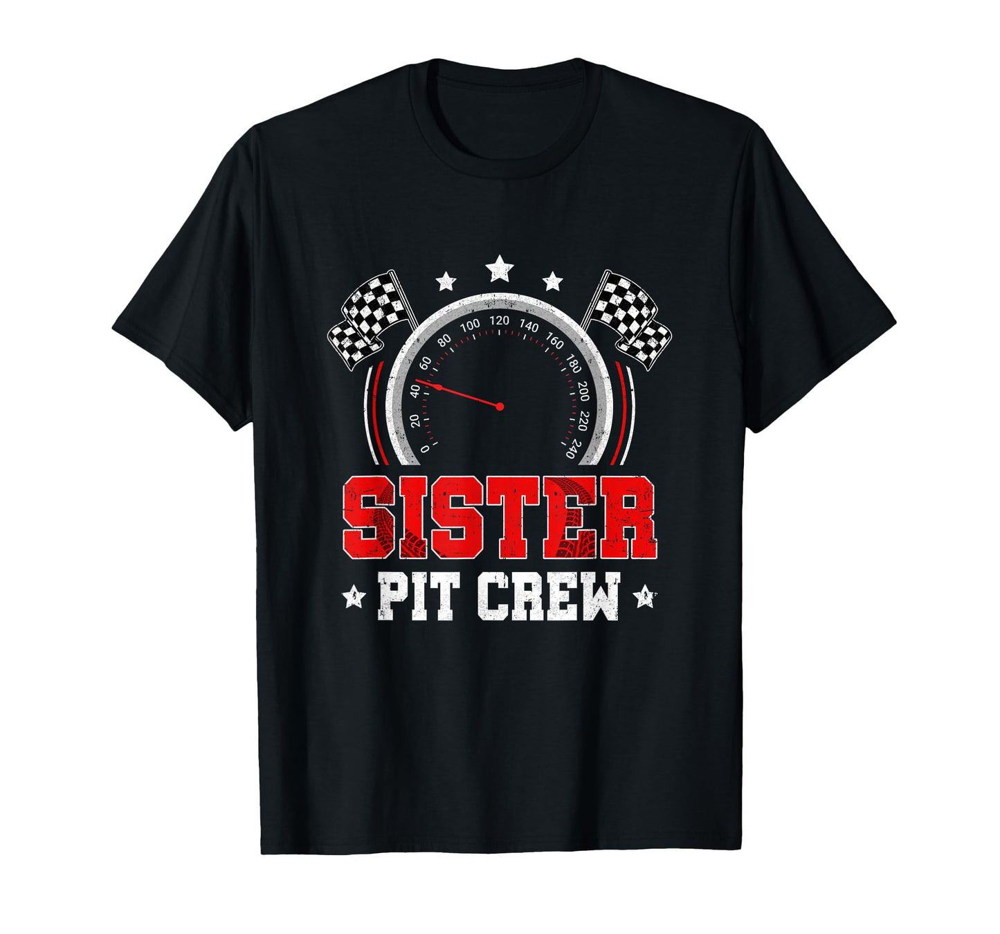 Sister Pit Crew Race Car Birthday Party Racing Family T-Shirt