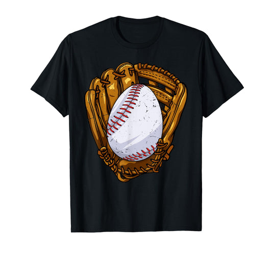 Funny Easter Egg Baseball Egg Hunting Easter Day Men Boys T-Shirt