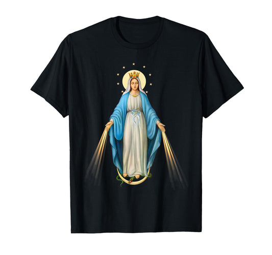 Holy Mother Mary Mother of Jesus Vintage Catholic Art Women T-Shirt