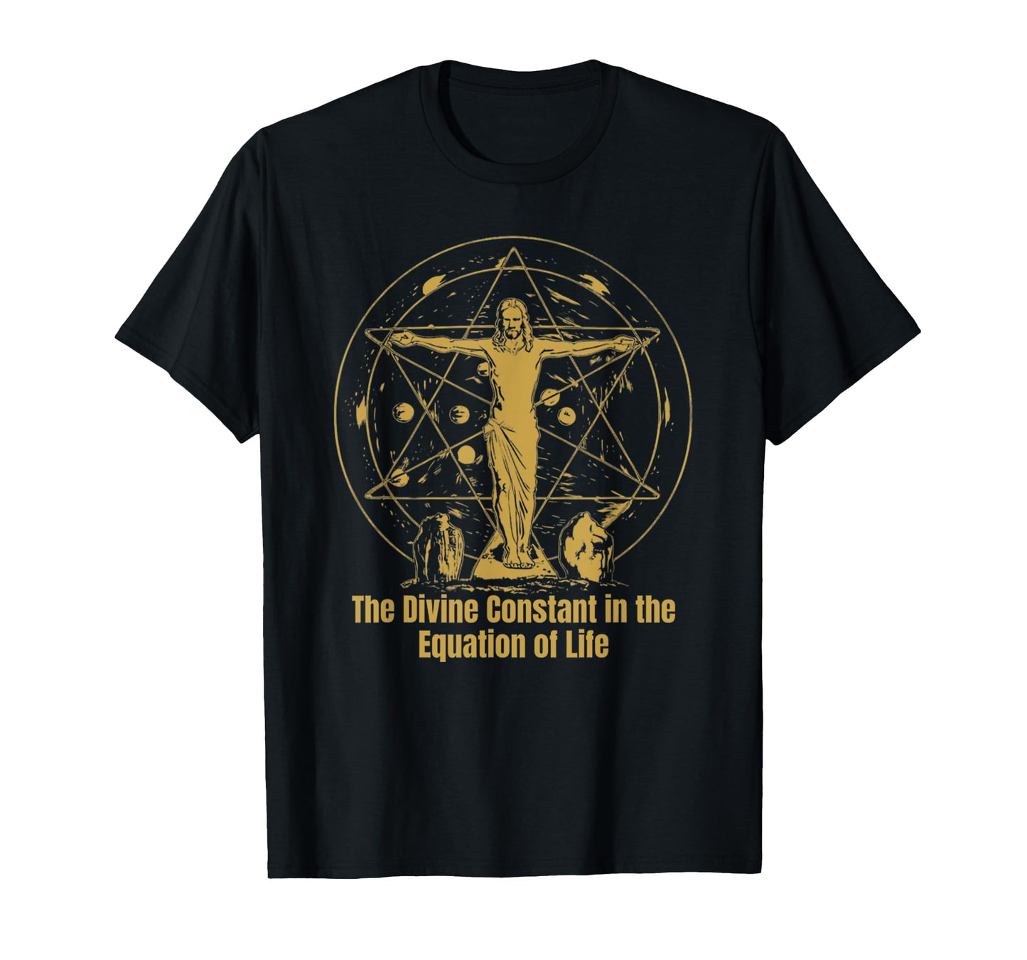 Jesus Sacred Geometry - Sacred Savior Christian Religious T-Shirt