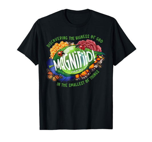 Magnified VBS 2025 Discovering the Bigness of God Christian T-Shirt
