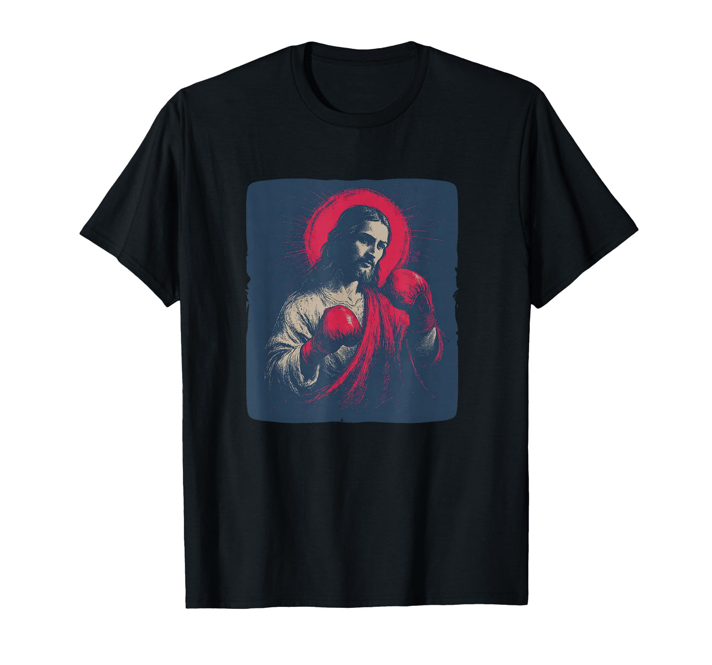 Holy Boxing Gloves for Box Ring and Jesus Christ T-Shirt