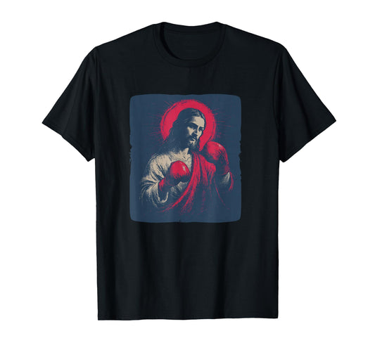Holy Boxing Gloves for Box Ring and Jesus Christ T-Shirt