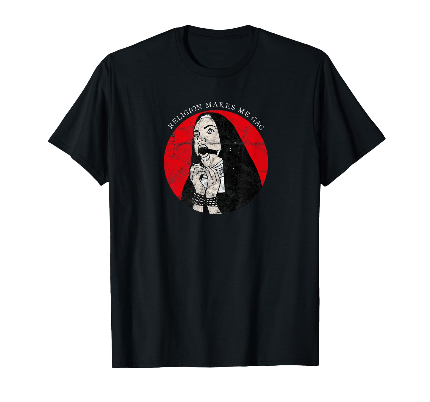 Occult Gothic Grunge Antichrist Nun Satan Devil Black Witch T-Shirt