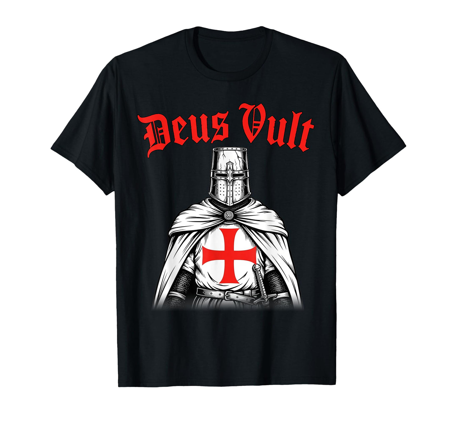 Knight Templar - Deus Vult - Vintage Crusader T-Shirt