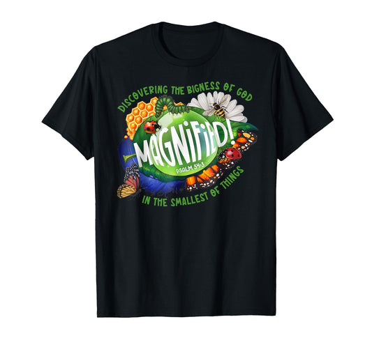 Magnified VBS 2025 Discovering the Bigness of God Christian T-Shirt