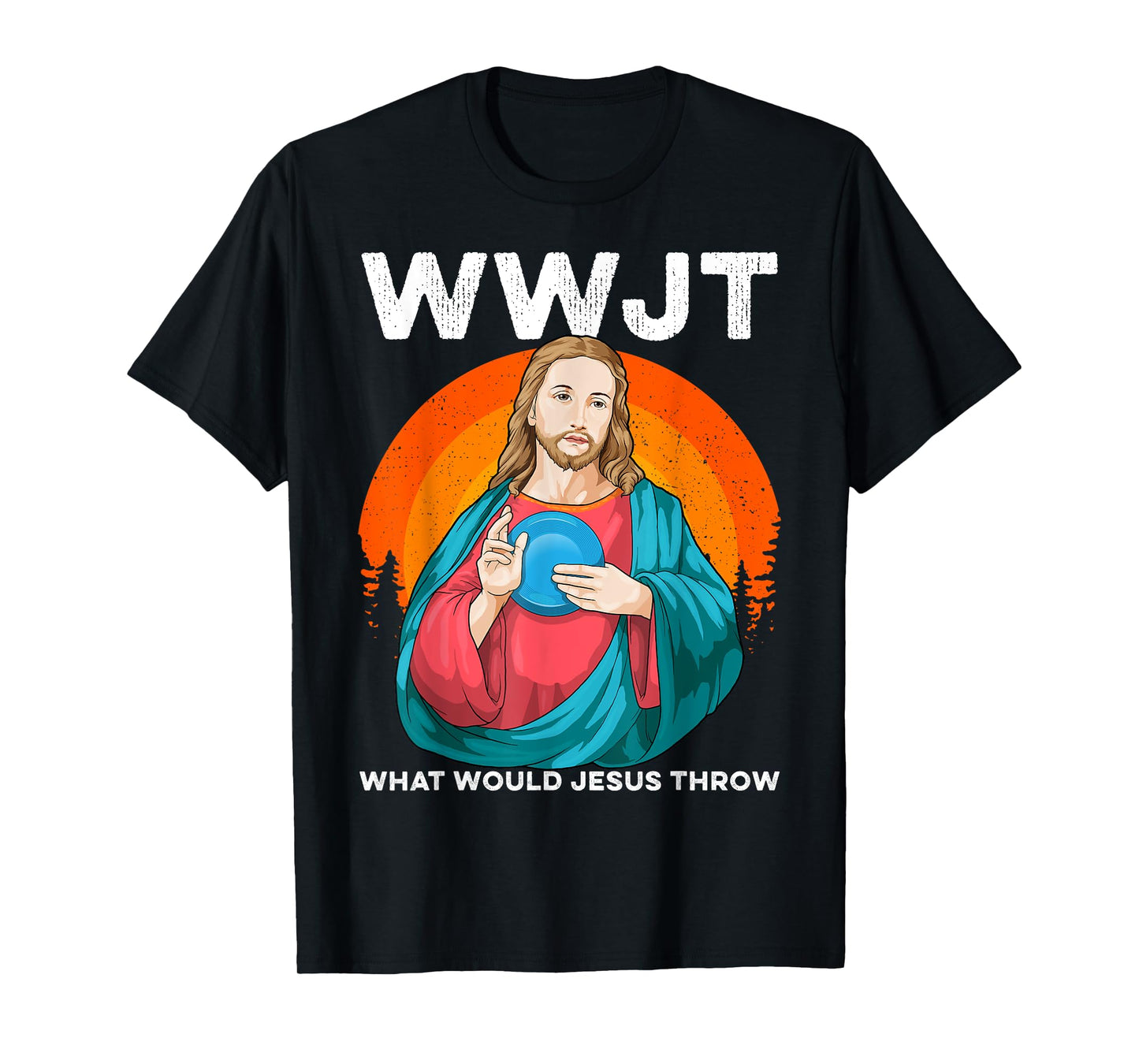 What Would Jesus Throw Disc Golf Jesus Humerus Golfer T-Shirt