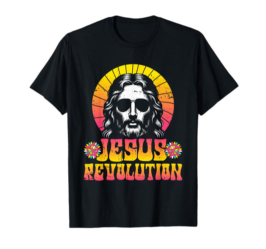 Jesus Revolution Faith Retro Groovy Christian T-Shirt
