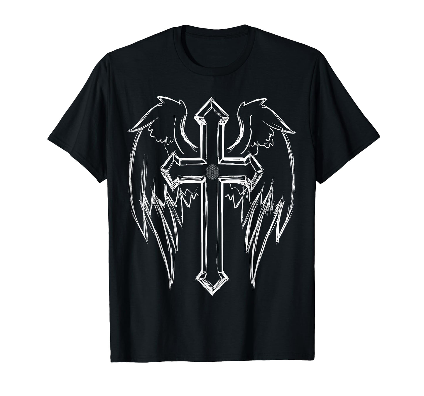 Religious Holy Crucifix Christian Angel Wings Cross Gift T-Shirt