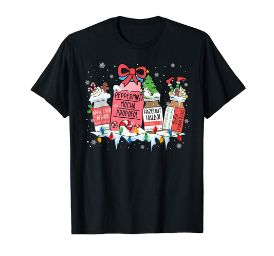 Pharmacy Crew Christmas Pharmacist Medicine Reindeer Bow T-Shirt