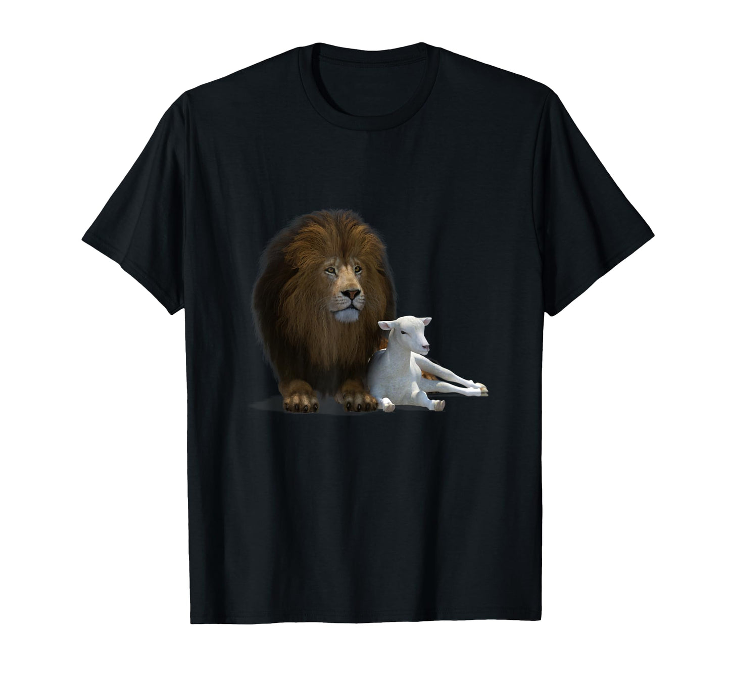 Lion And Lamb Cross Jesus Christ Yahshua - Lion Of Judah T-Shirt