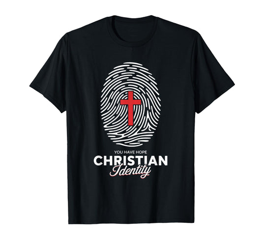 Fingerprint Cross Identity Christian Streetwear T-Shirt