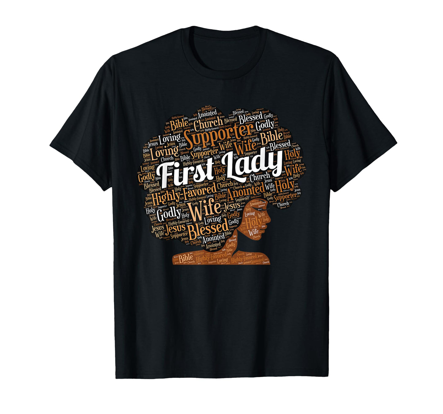 First Lady | Pastor's Wife Black Woman Afro T-Shirt