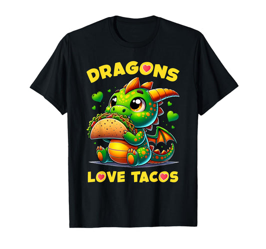 Dragons Love Tacos Cute Cinco De Mayo Mexican Food Kids Boys T-Shirt