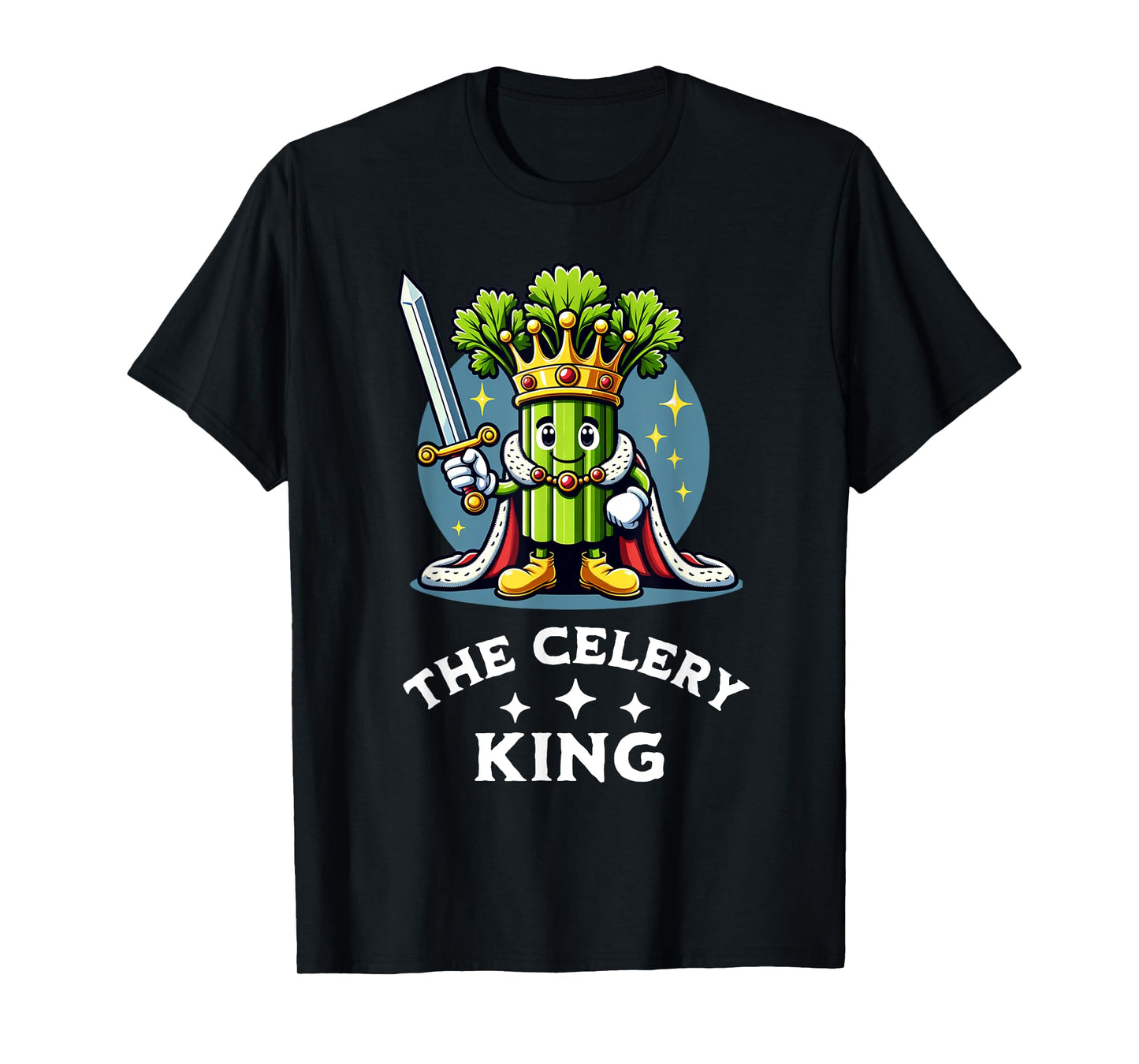 The Celery King Funny Vegan Vegetable Veggie Lover Quote T-Shirt