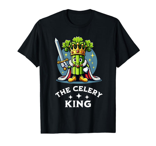 The Celery King Funny Vegan Vegetable Veggie Lover Quote T-Shirt
