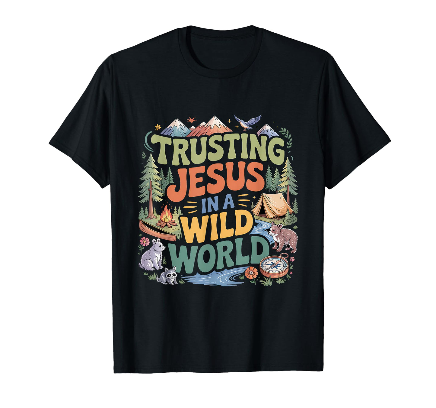 Christian Summer True North Trusting Jesus Camp VBS 2025 T-Shirt