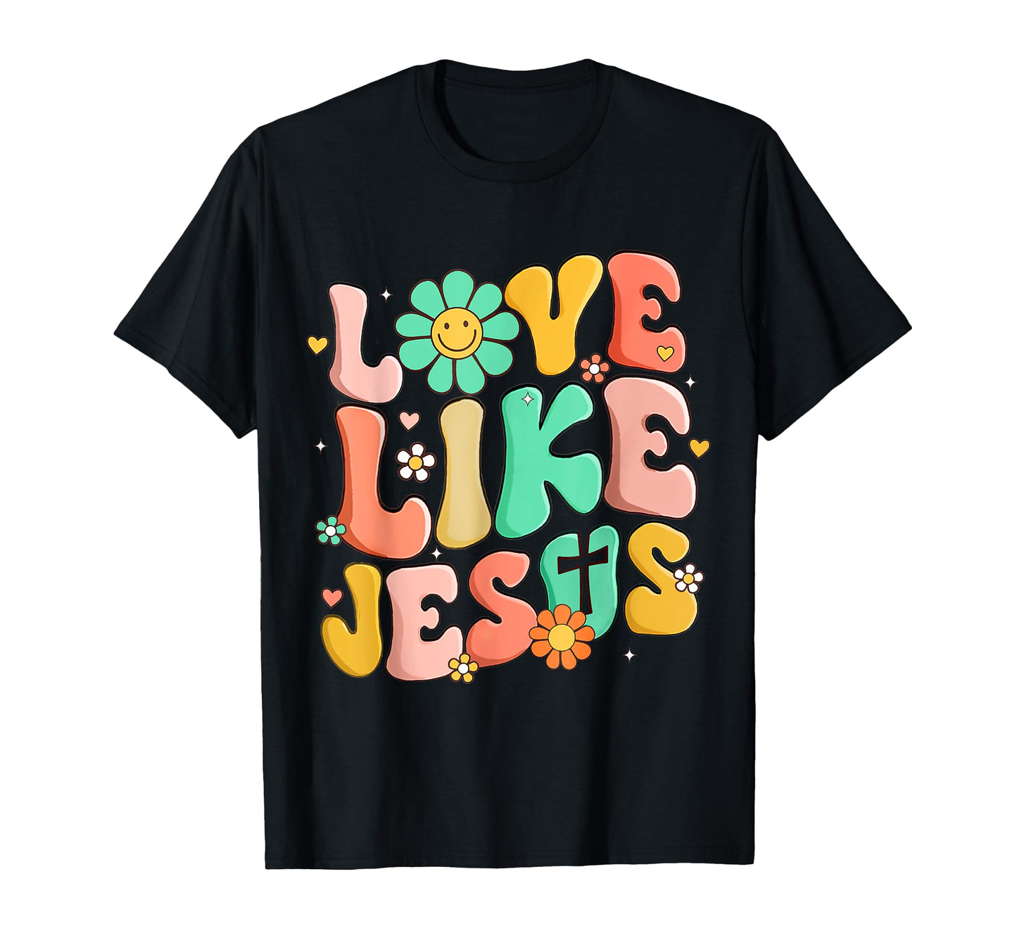 Retro Love Like Jesus Christian Religious God Lovers Gift T-Shirt
