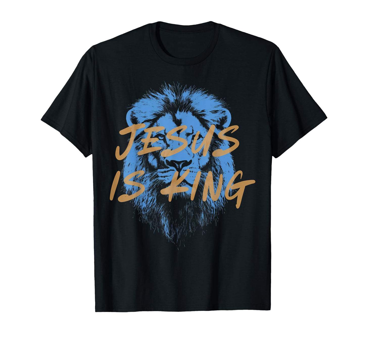 Jesus is King Christian Lion Bible Scripture Faith Religious T-Shirt