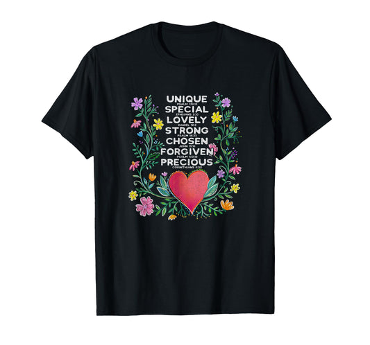 Christian Scripture, Bible Verses, Unique, Special, Strong T-Shirt