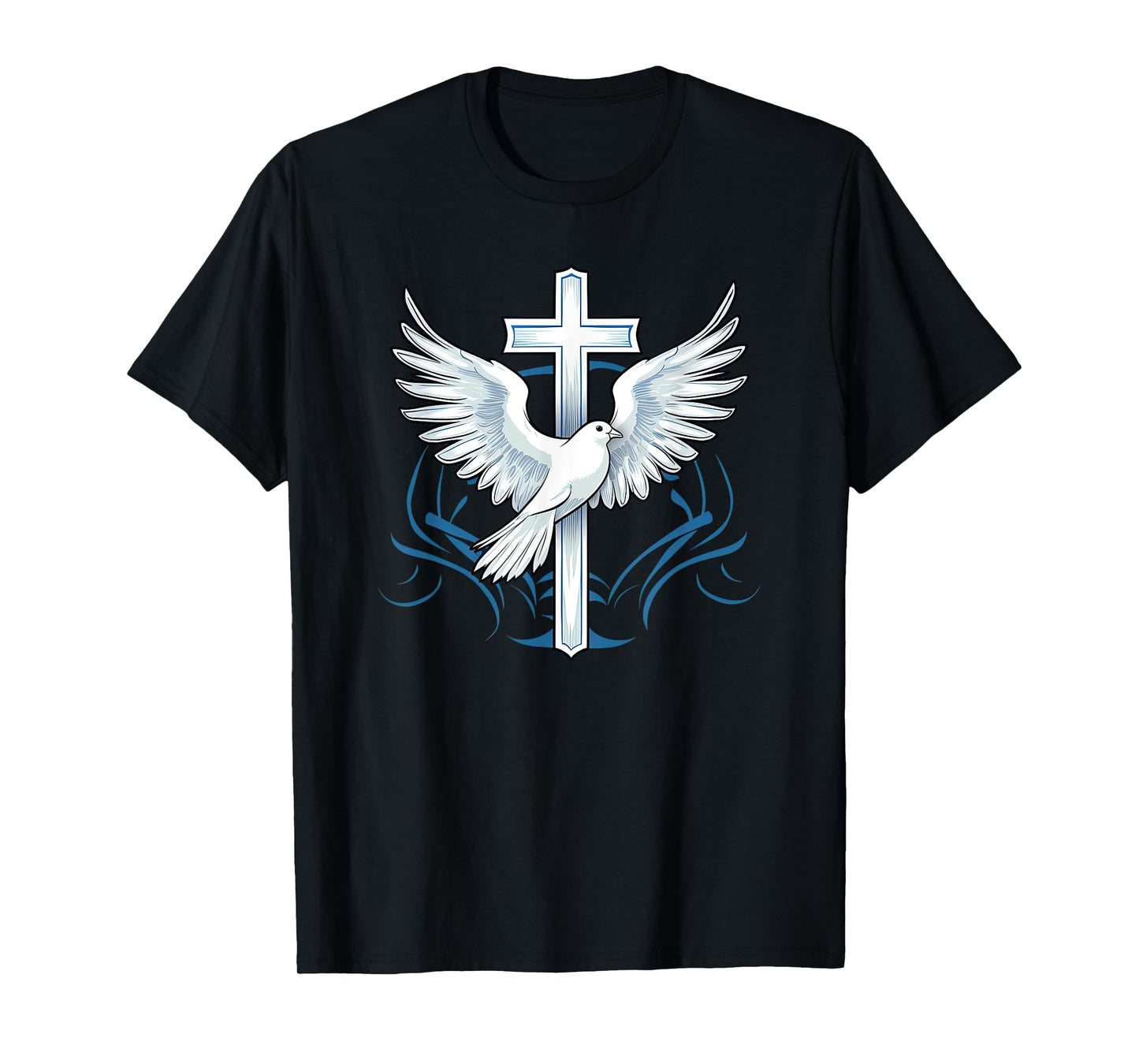 Holy Spirit Dove Praise Jesus Baptism of Jesus Cross T-Shirt