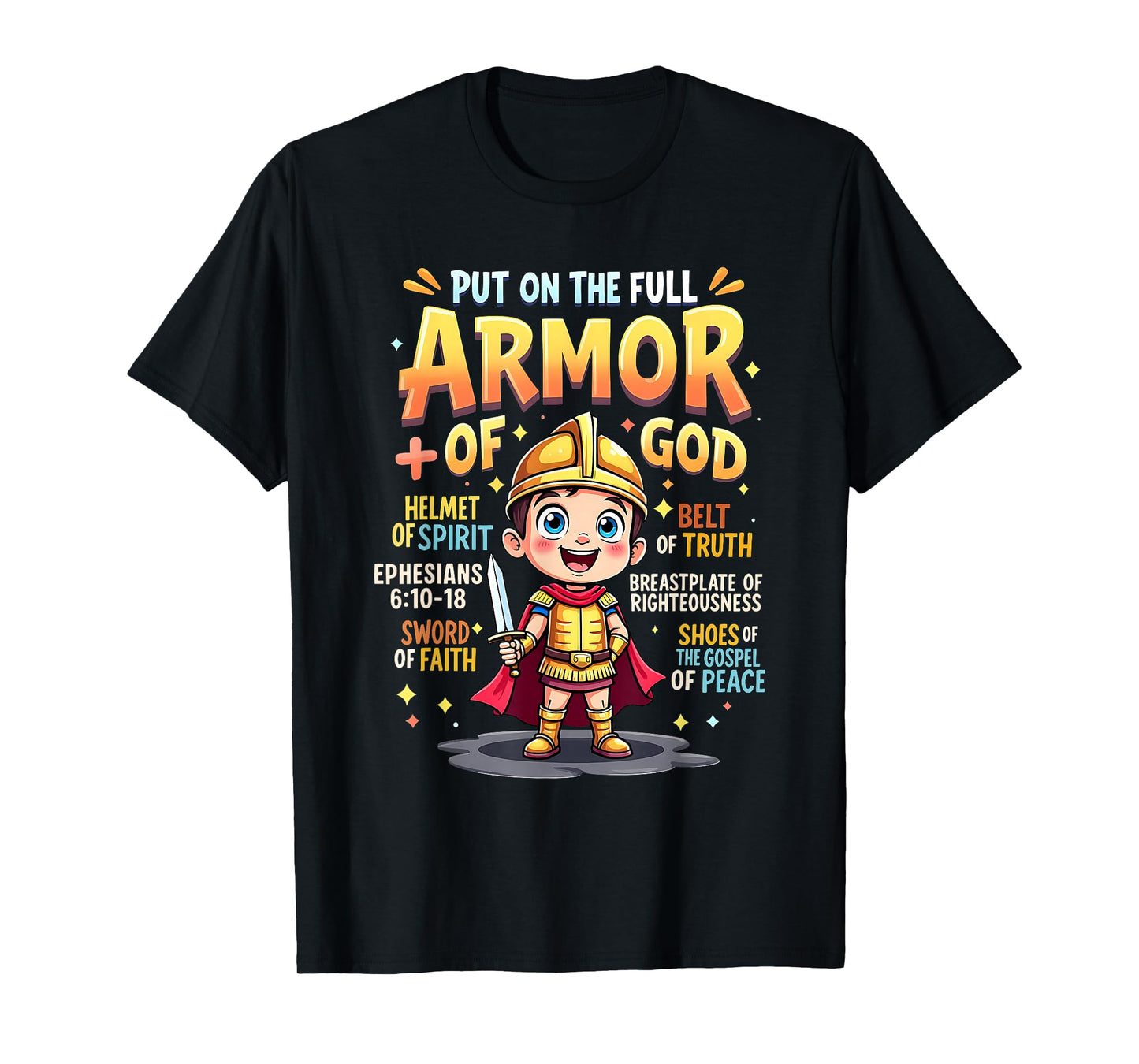 Boy Toddler Jesus Armor Of God Christian Cute Baby T-Shirt