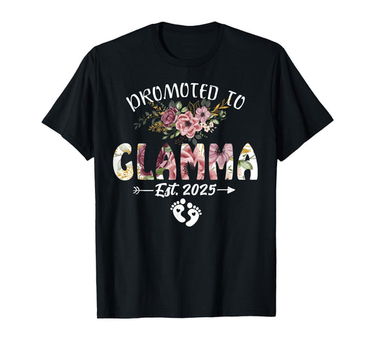 Promoted to Glamma Est 2025 Flower T-Shirt