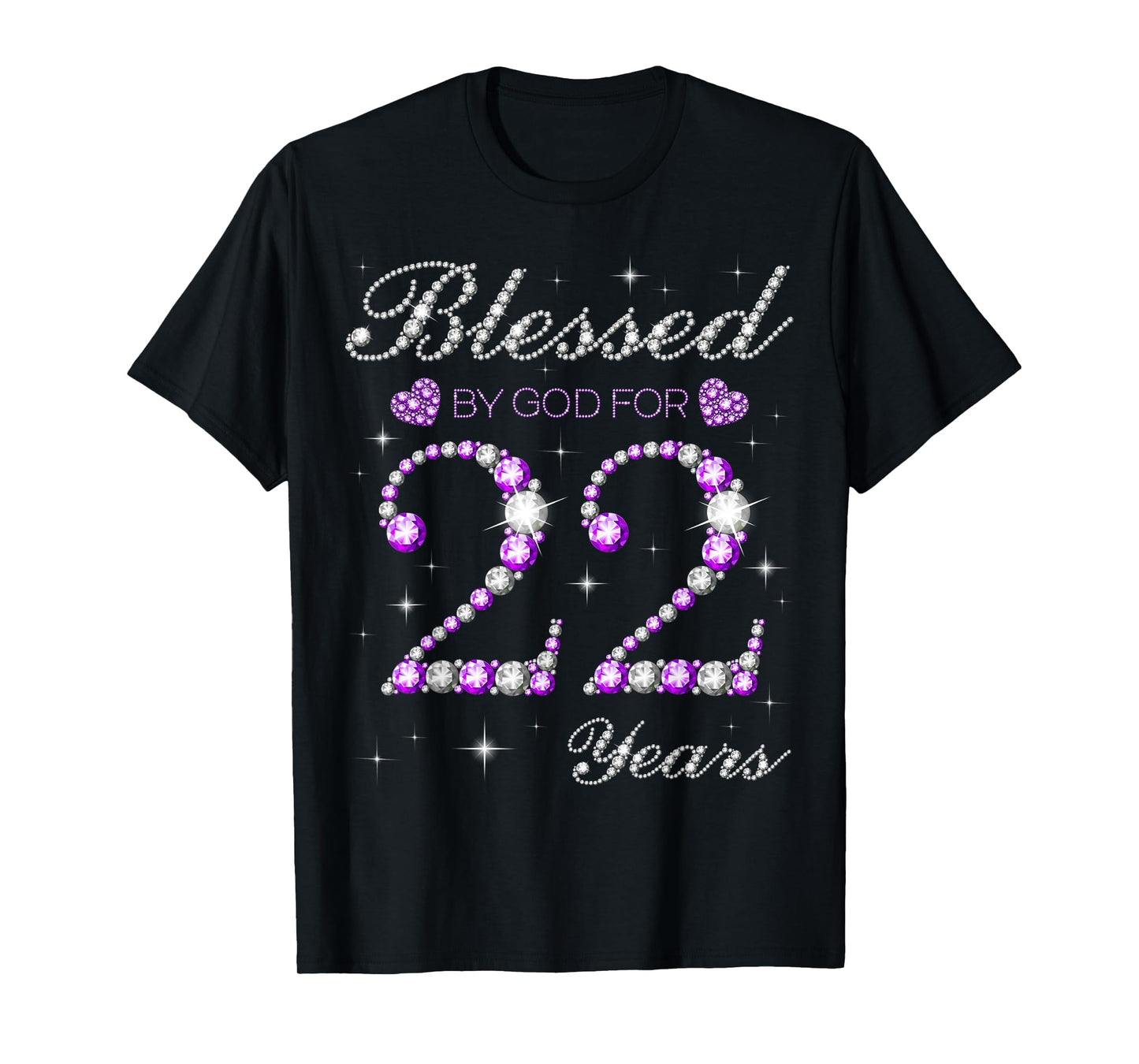Blessed By God For 22 Years Old 22nd Birthday Party B-day T-Shirt