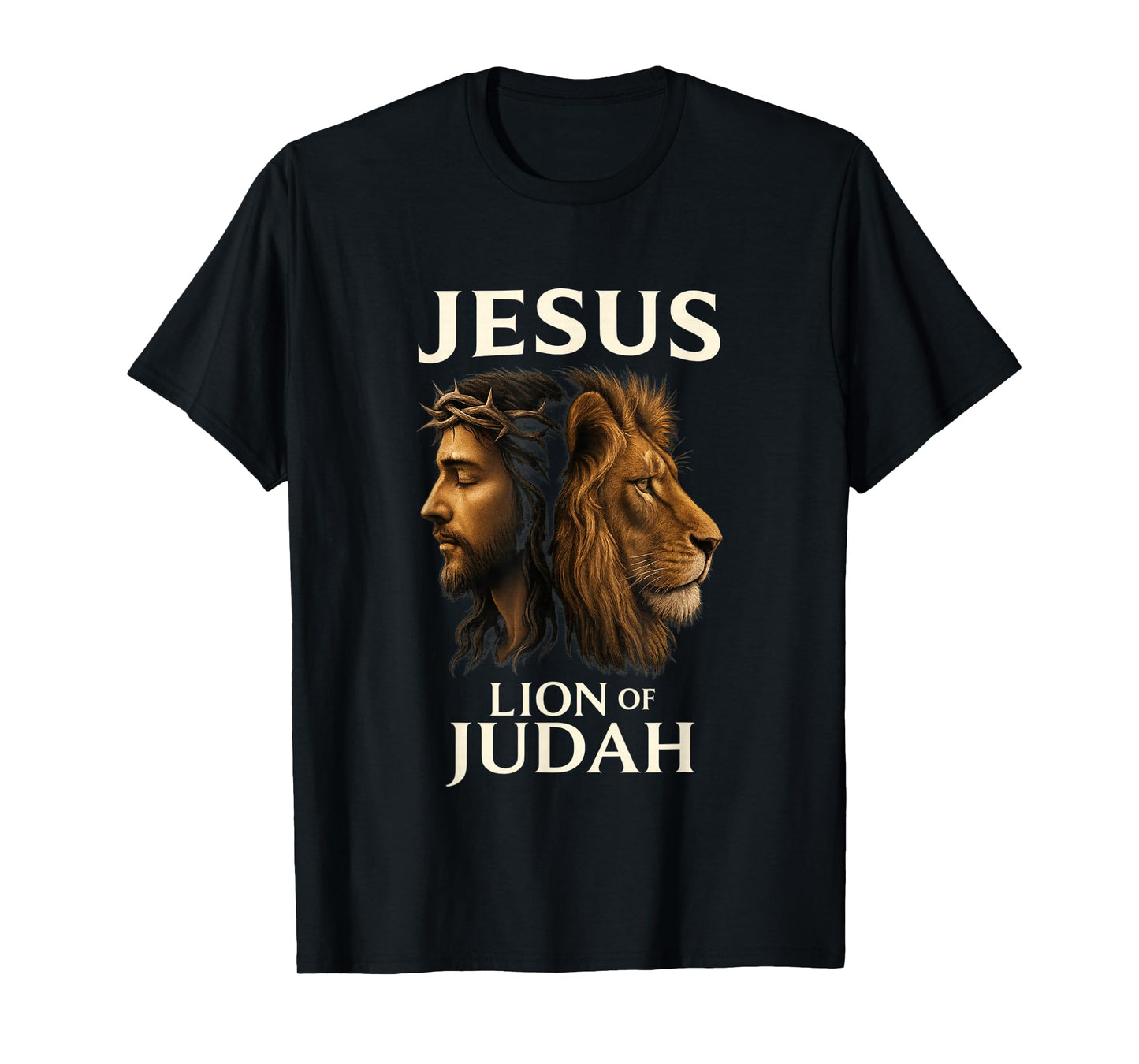 Jesus Lion of Judah Crown Thorns - Christian Faith | Religon T-Shirt