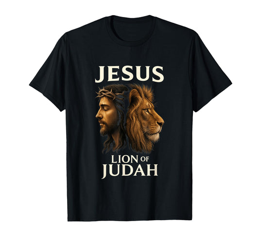 Jesus Lion of Judah Crown Thorns - Christian Faith | Religon T-Shirt