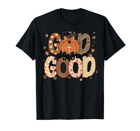 Autumn Pumpkin Christian Thanksgiving Faith God is So Good T-Shirt