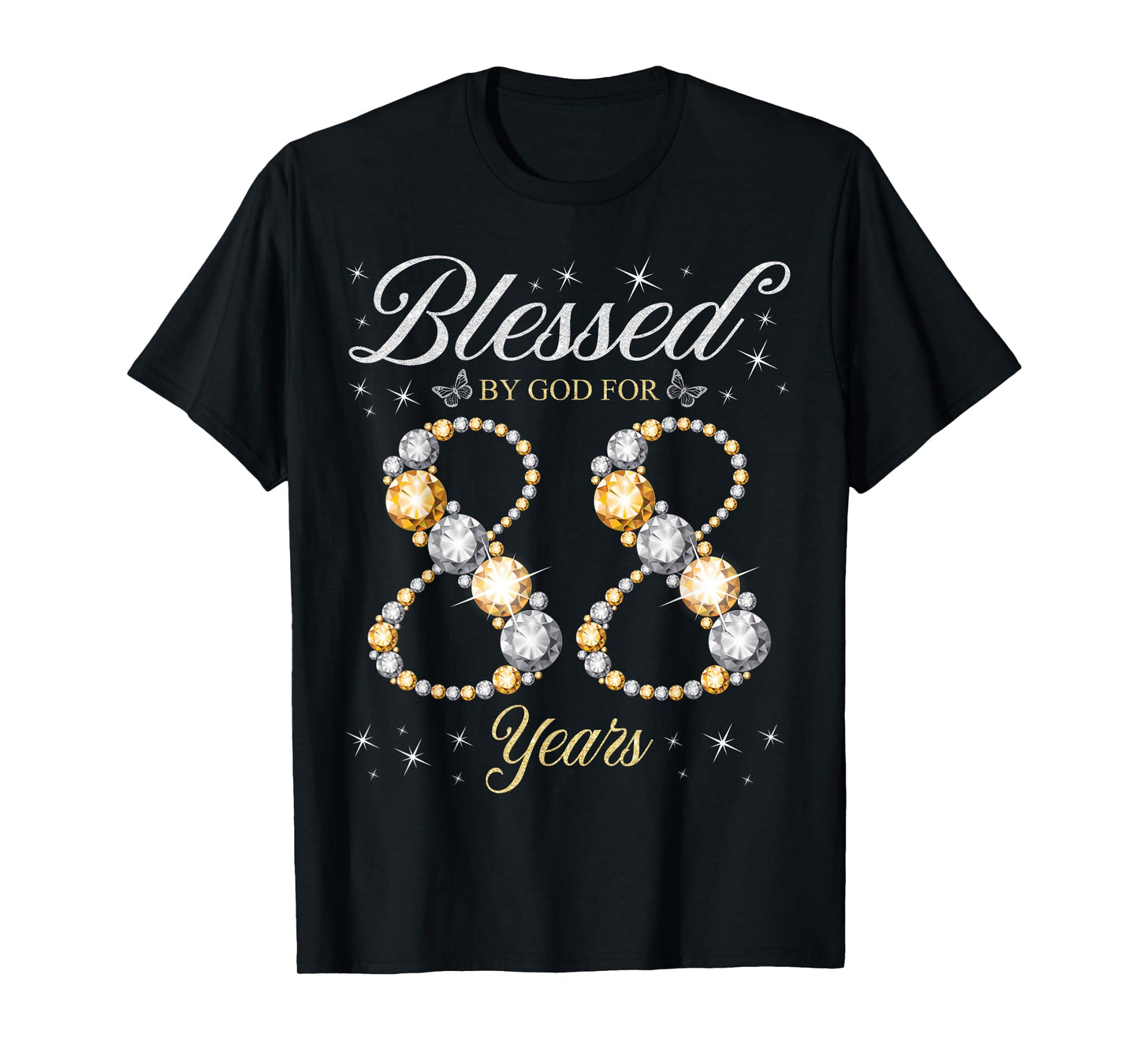 Blessed By God For 88 Years Old 88th Birthday Party T-Shirt