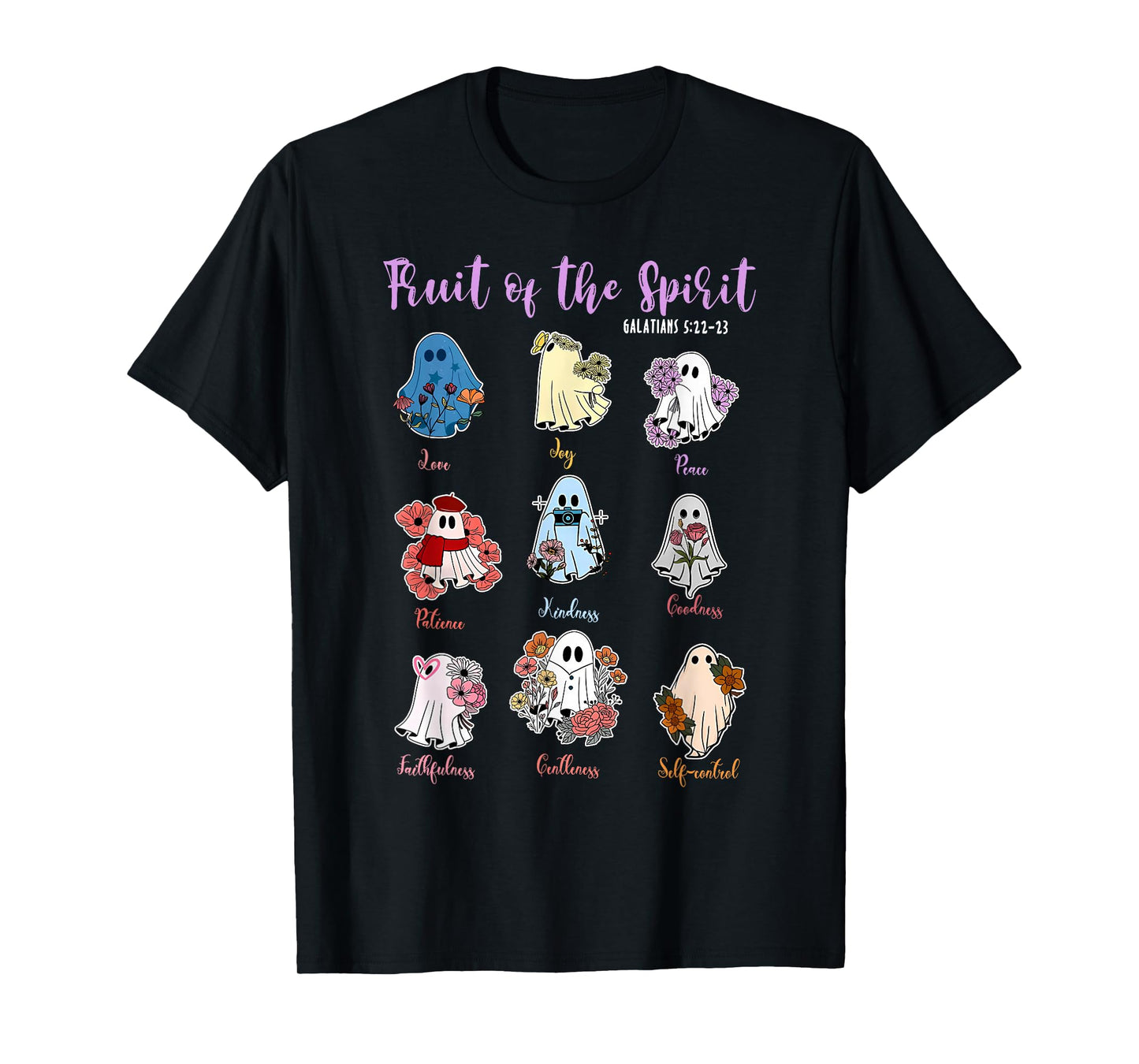 Fruit of The Spirit Christian Religious Halloween Ghost Fall T-Shirt